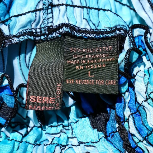 Sere Nade Blue Green Sleeveless Mock Neck Top - Picture 2 of 2